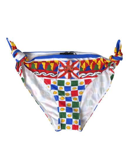Dolce & Gabbana Multicolor Carretto Bottom Swim Beachwear Bikini