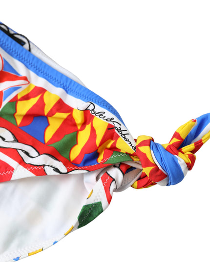 Dolce & Gabbana Multicolor Carretto Bottom Swim Beachwear Bikini