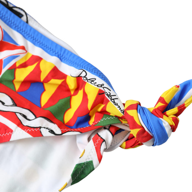 Dolce & Gabbana Multicolor Carretto Bottom Swim Beachwear Bikini