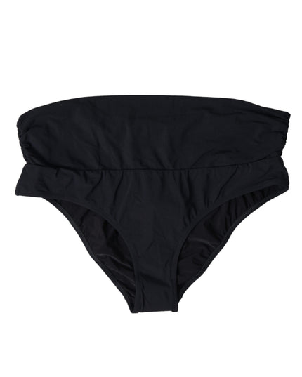 Dolce & Gabbana Black Nylon Stretch Swimwear Slip Bottom Bikini