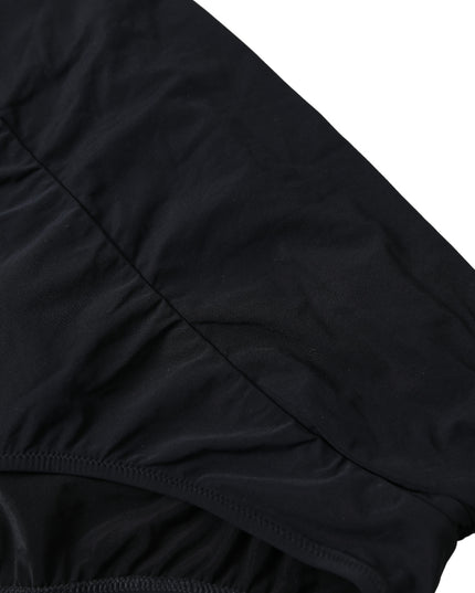 Dolce & Gabbana Black Nylon Stretch Swimwear Slip Bottom Bikini