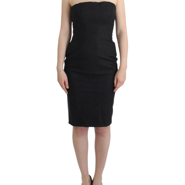 Cavalli Gray strapless dress