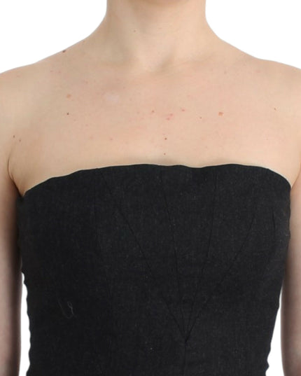 Cavalli Gray strapless dress