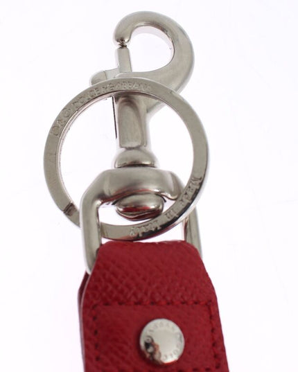 Dolce & Gabbana Multicolor Raffia Leather Clasp Finder Chain Keyring