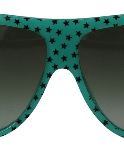 Dolce & Gabbana Green Stars Acetate Square Shades Sunglasses