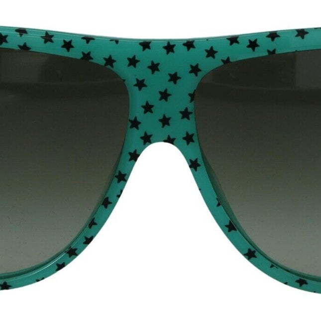 Dolce & Gabbana Green Stars Acetate Square Shades Sunglasses