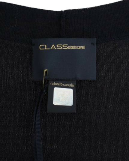 Cavalli Blue cropped wool cardigan