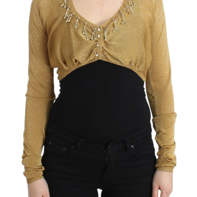 Cavalli Gold embellished gold shrug