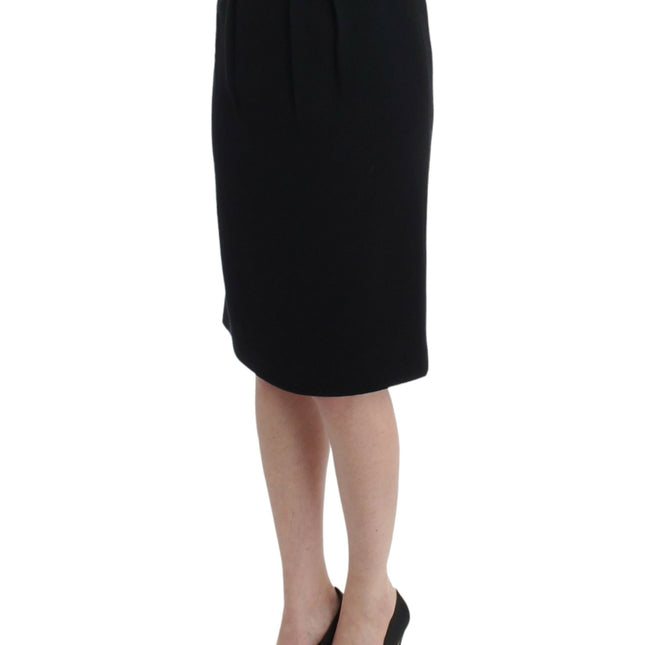 Cavalli Black wool pencil skirt