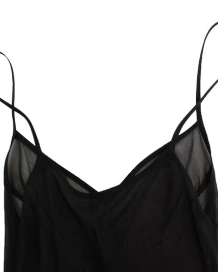 Cavalli Black long sleeve silk dress