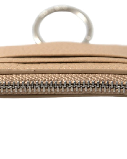 Dolce & Gabbana Beige Leather Shoulder Cardholder Shoulder Strap Wallet