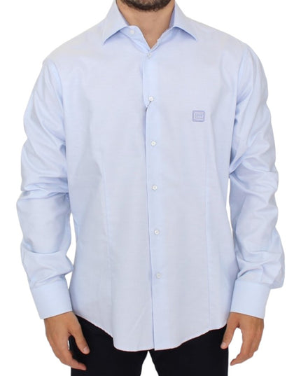Cavalli Light blue cotton shirt
