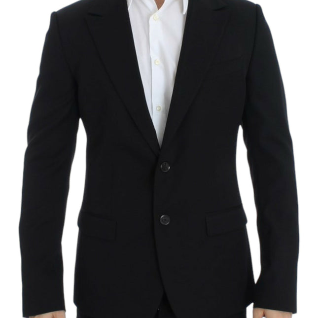Dolce & Gabbana Black wool slim fit blazer