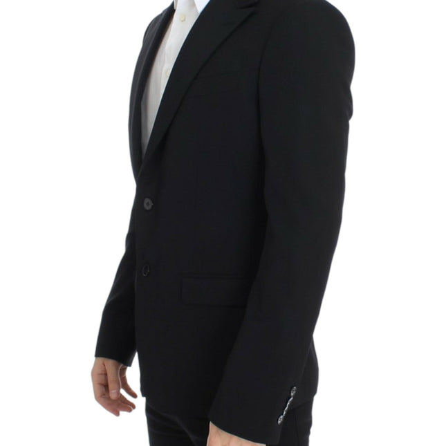 Dolce & Gabbana Black wool slim fit blazer