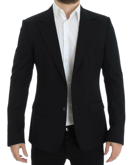 Dolce & Gabbana Black wool slim fit blazer