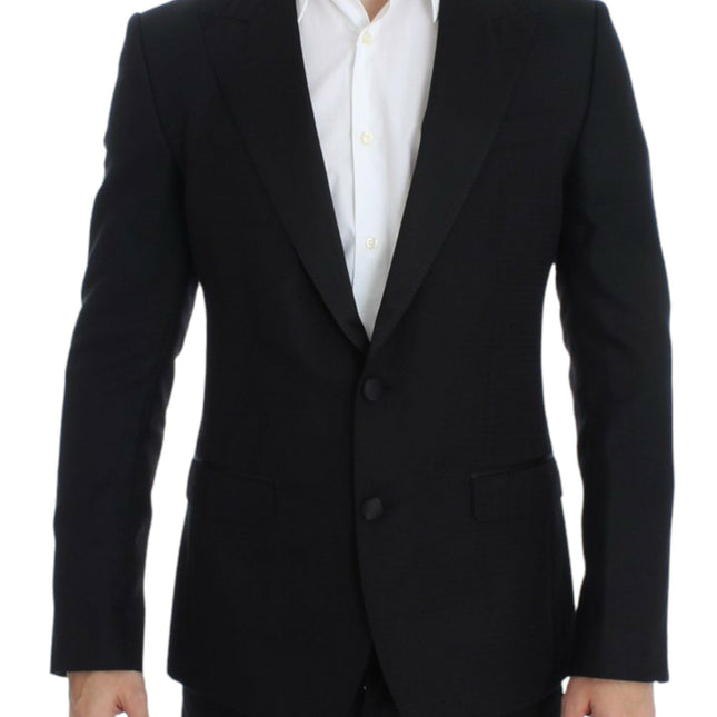 Dolce & Gabbana Black wool silk SICILIA blazer
