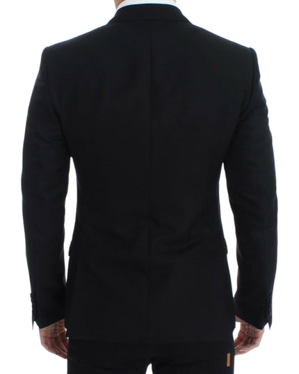 Dolce & Gabbana Black wool silk SICILIA blazer