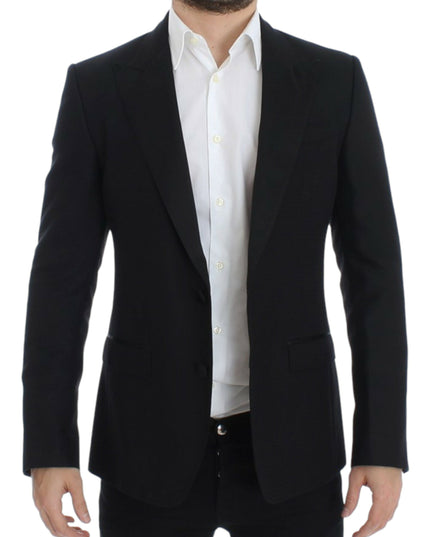 Dolce & Gabbana Black wool silk SICILIA blazer