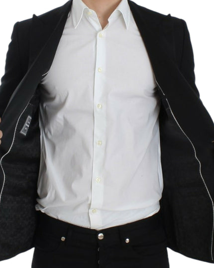 Dolce & Gabbana Black wool silk SICILIA blazer