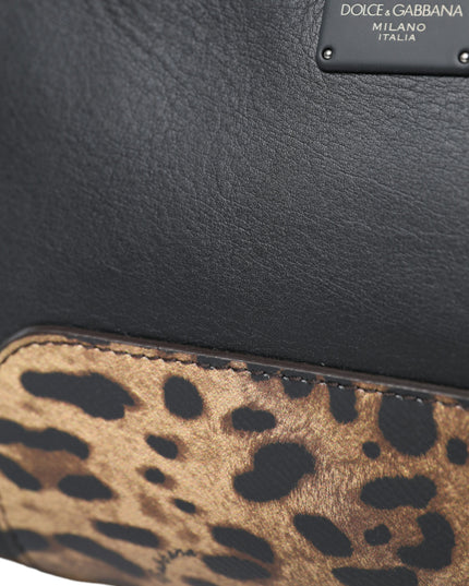 Dolce & Gabbana Black Exotic Leather Logo Belt Waist Fanny Pack Bag