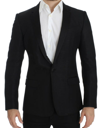 Dolce & Gabbana Black wool MARTINI slim blazer