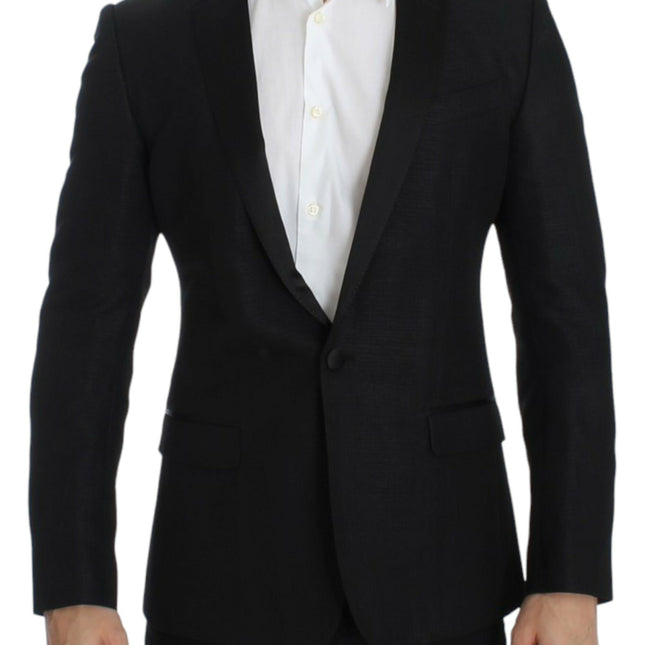 Dolce & Gabbana Black wool MARTINI slim blazer
