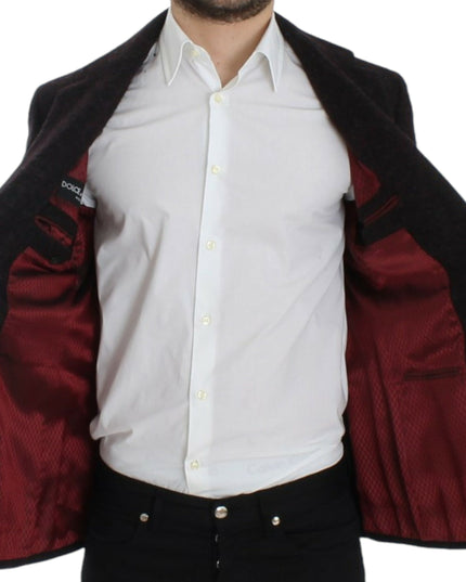 Dolce & Gabbana Bordeaux alpaga two button blazer