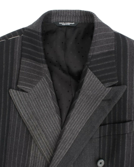 Dolce & Gabbana Gray striped wool stretch blazer