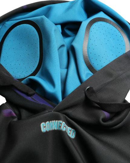 Dolce & Gabbana Black Logo Print Hooded Sweatshirt Sweater