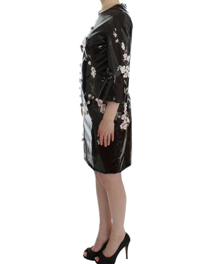 Dolce & Gabbana Black floral 3/4 Sleeve sheath dress