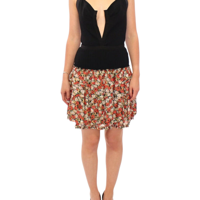 Dolce & Gabbana Multicolor floral bubble halterneck dress