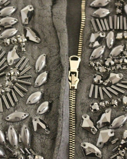 Dolce & Gabbana Black floral crystal embedded dress