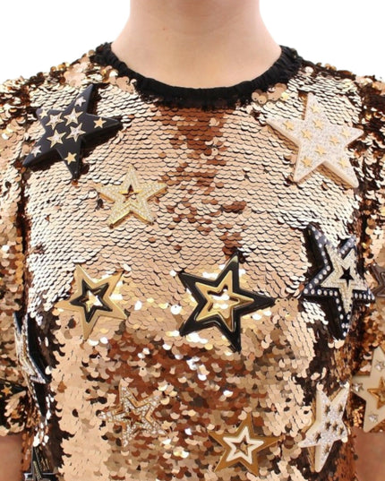 Dolce & Gabbana Masterpiece gold sequined crystal swarovski dress