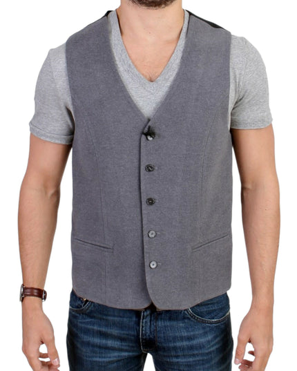 Costume National Gray cotton blend casual vest