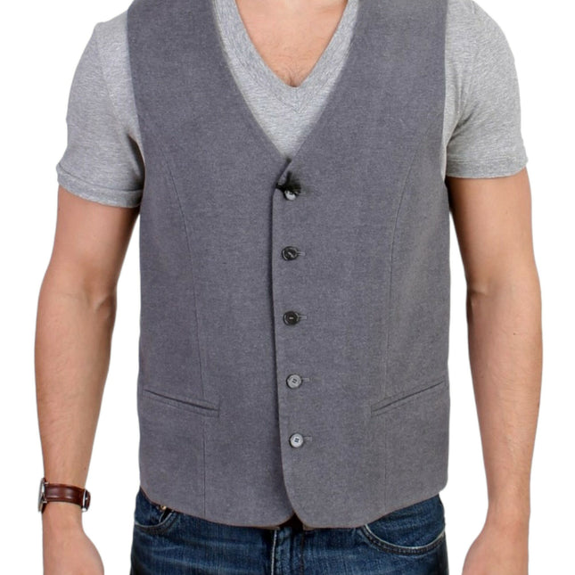 Costume National Gray cotton blend casual vest