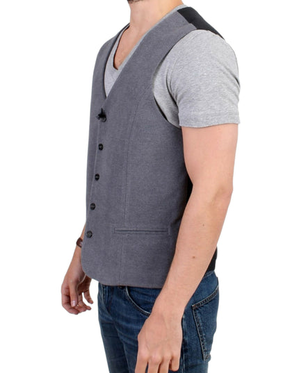 Costume National Gray cotton blend casual vest