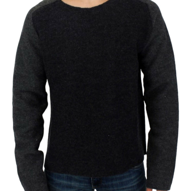 Costume National Gray wool crewneck sweater
