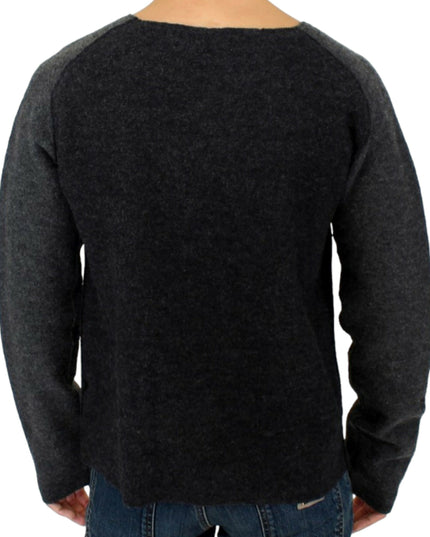 Costume National Gray wool crewneck sweater
