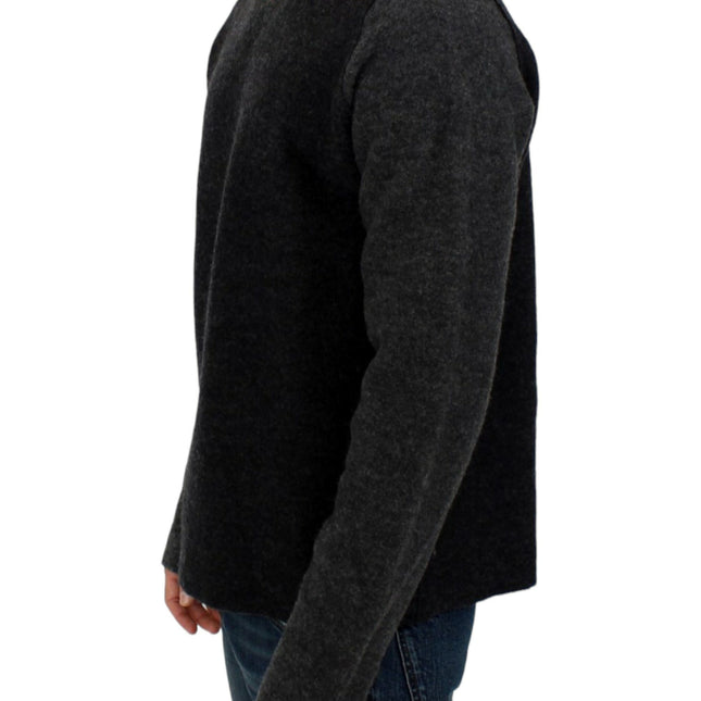 Costume National Gray wool crewneck sweater