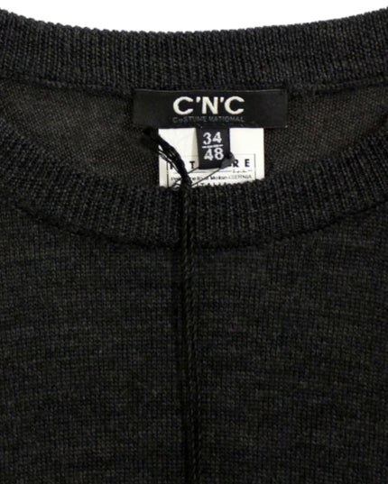 Costume National Gray crewneck pullover sweater