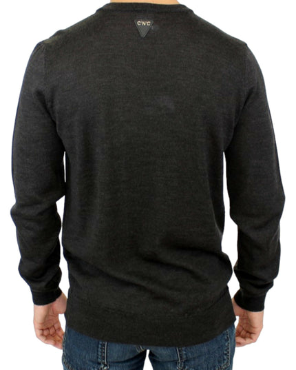 Costume National Gray crewneck pullover sweater