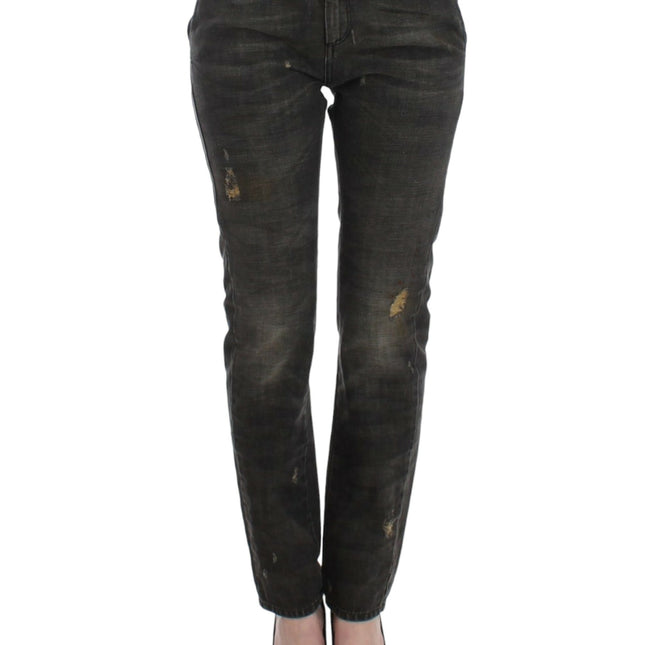 Costume National Gray distressed jeans