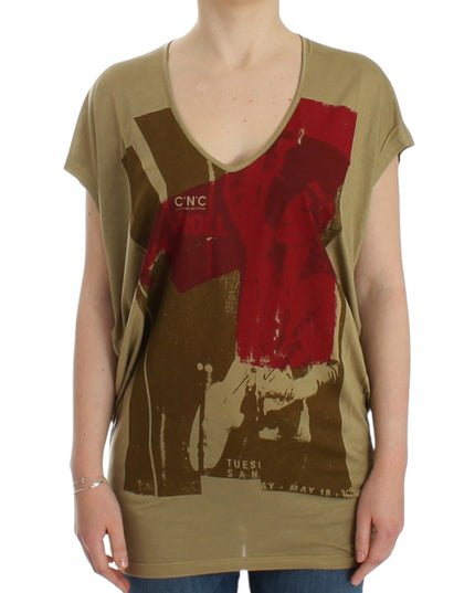 Costume National Green print shortsleeve t-shirt