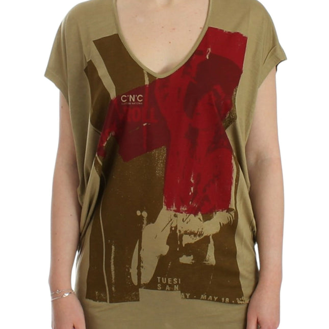 Costume National Green print shortsleeve t-shirt