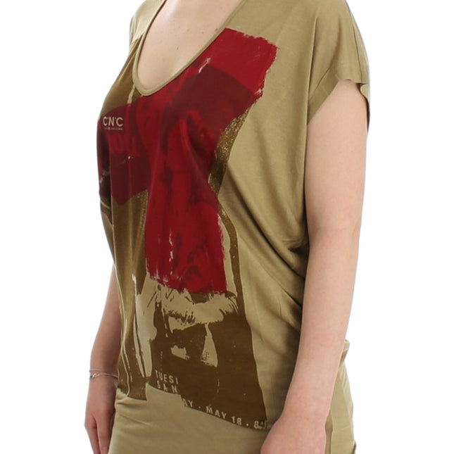 Costume National Green print shortsleeve t-shirt