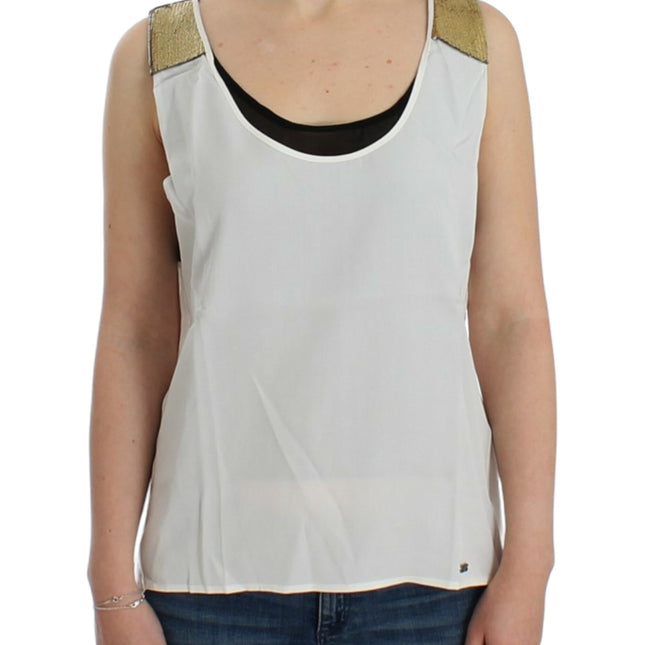 Costume National White sleeveless top