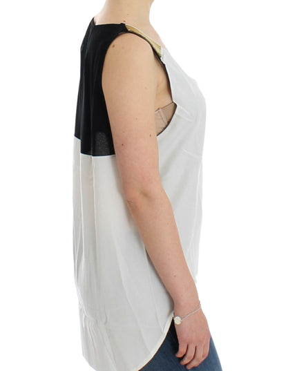 Costume National White sleeveless top