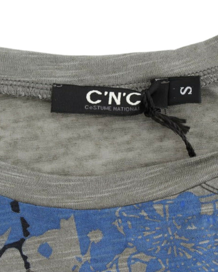 Costume National Gray print sleeveless t-shirt