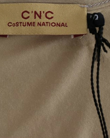 Costume National Beige motive print t-shirt