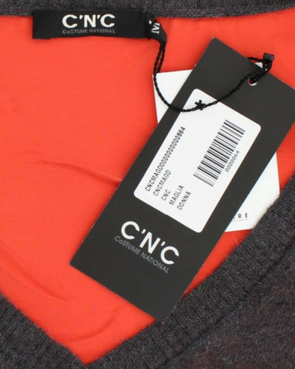 Costume National Gray short sleeved sweater